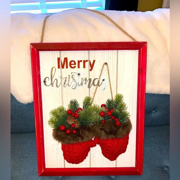 Farmhouse Rustic Merry‎ Christmas Sign - Picture 1 of 5